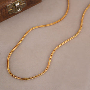 Plain gold plated solid chain