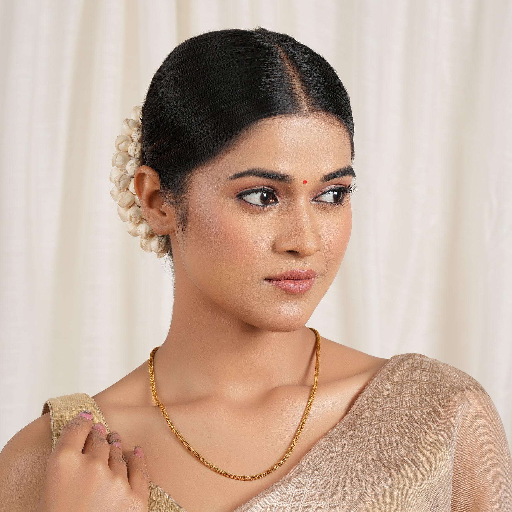 Plain gold plated solid chain