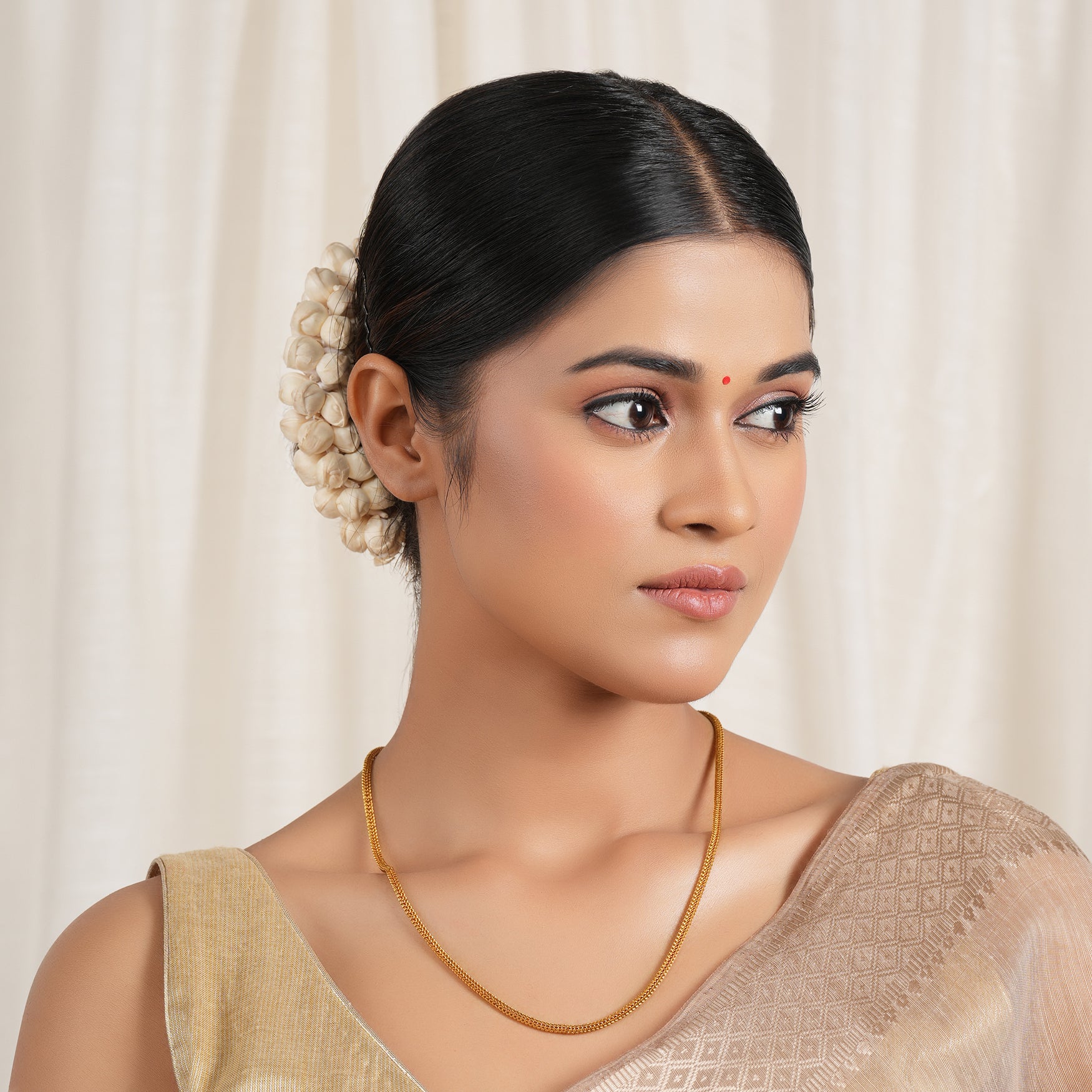 Plain gold plated solid chain