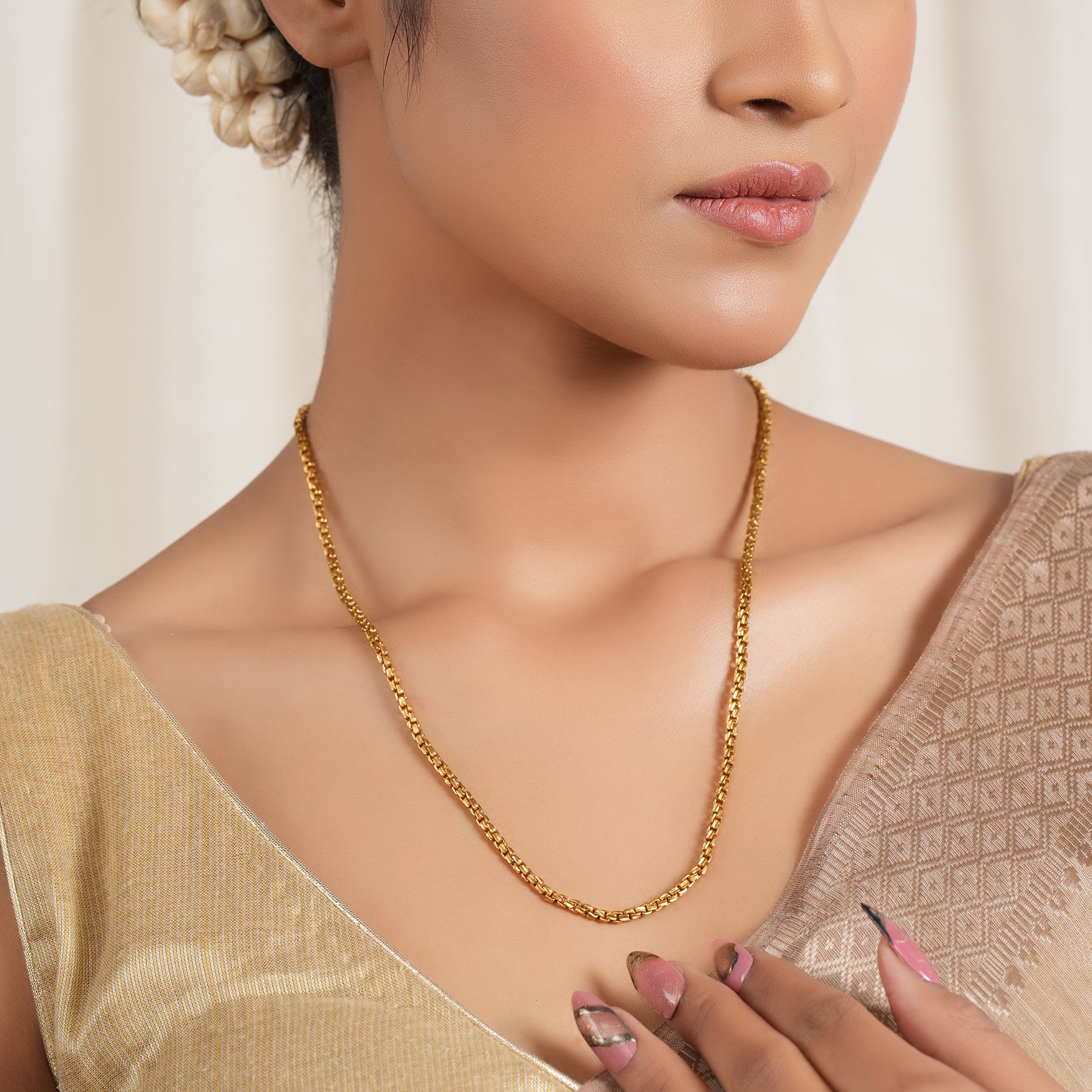 Gold plated link chain
