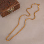 Plain gold plated solid chain for women