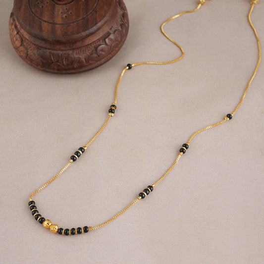 Sleek gold plated mangalsutra chain