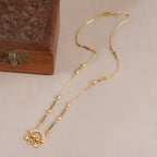 Sleek gold plated diamond mangalsutra