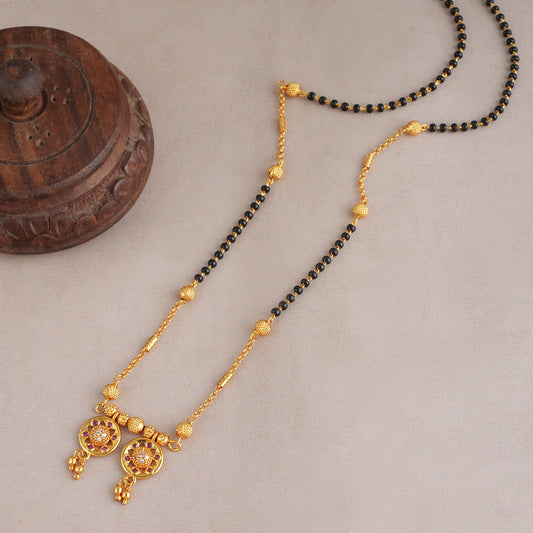 Beautiful gold plated diamond mangalsutra