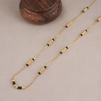 Sleek balls gold plated mangalsutra