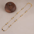 Sleek balls gold plated mangalsutra