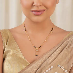 Elegant ball drop gold plated mangalsutra