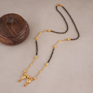 Gold plated diamond mangalsutra