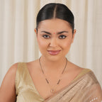 Elegant Diamond gold plated round mangalsutra