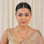 Elegant diamond gold plated mangalsutra
