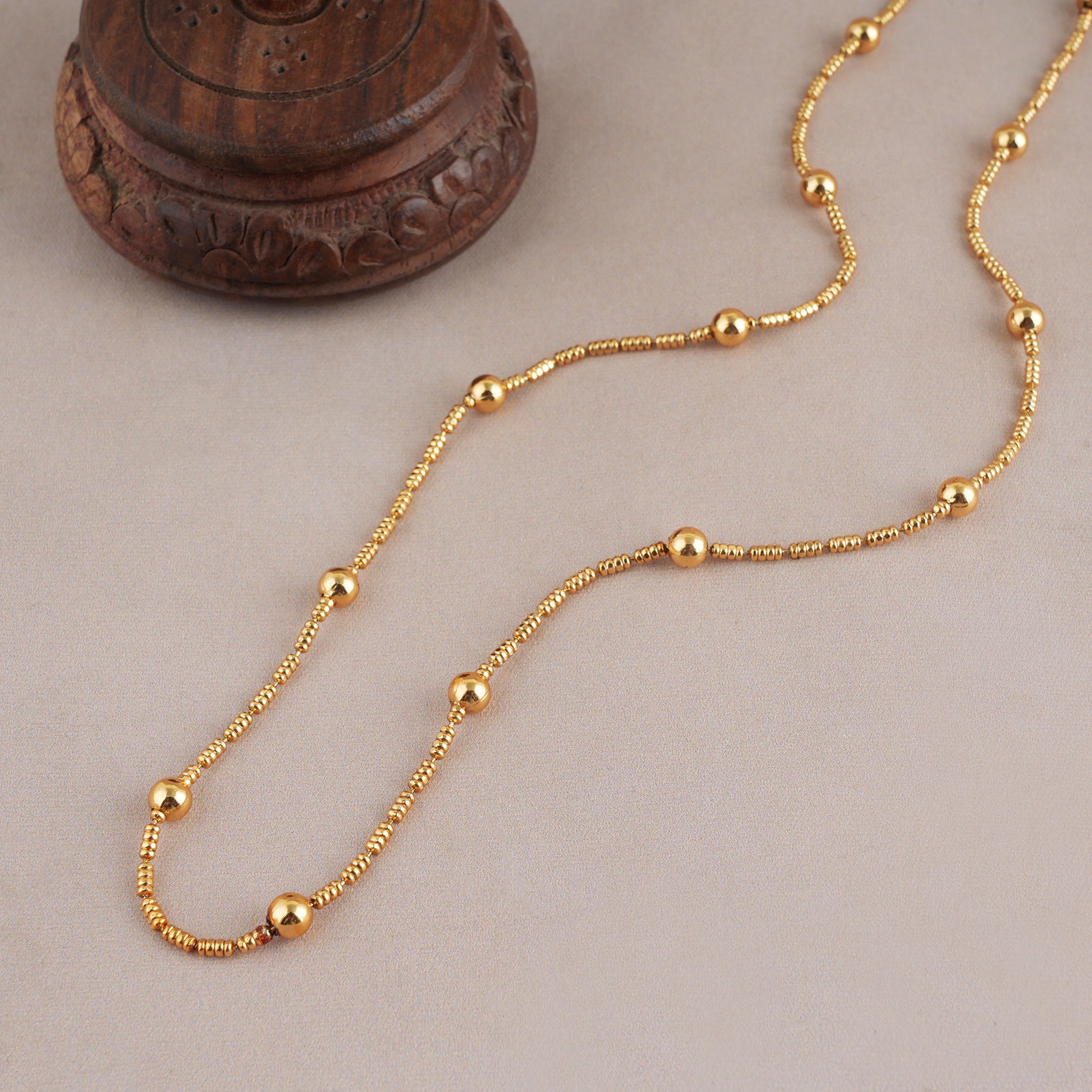 Ball gold plated chain