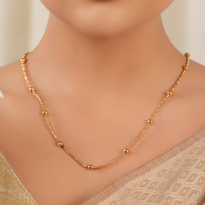 Ball gold plated chain