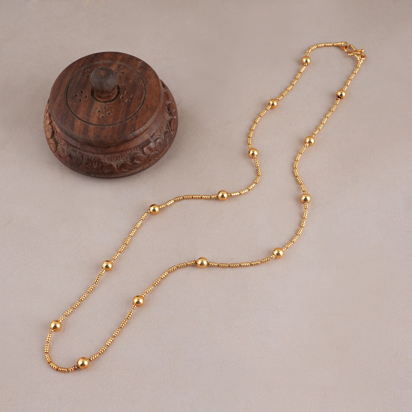 Ball gold plated chain