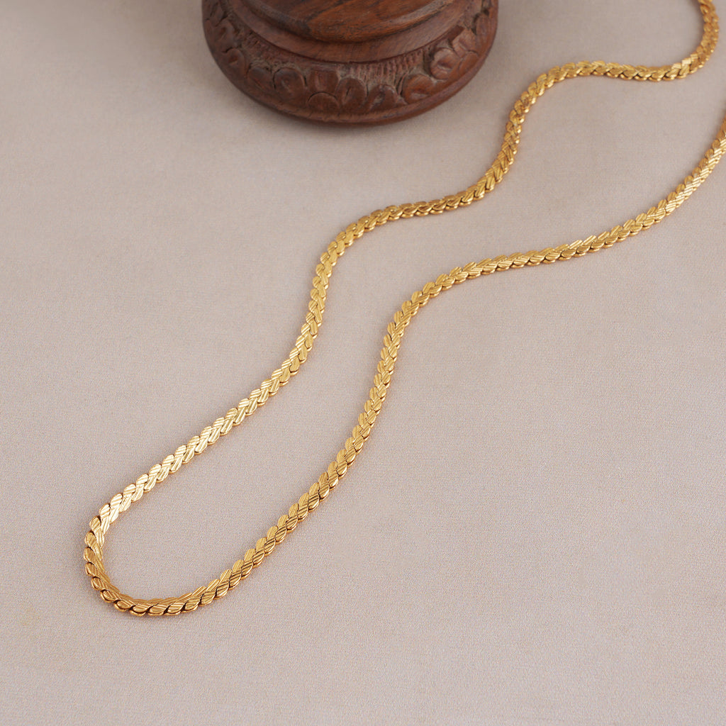 Snake layered gold plated chain