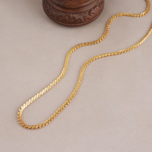 Snake layered gold plated chain