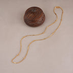 Elegant gold ball plain gold plated chain
