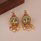 Stunning antique gold stone pendant set