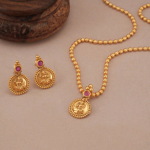 Cute maa lakshmi pendant set I Temple Jewellery
