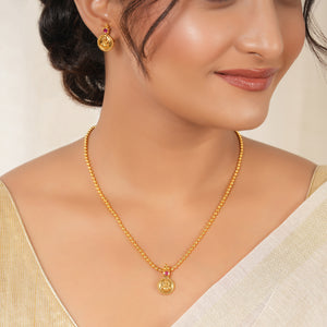 Cute maa lakshmi pendant set I Temple Jewellery