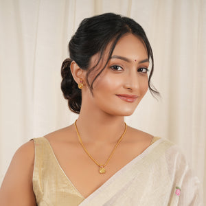 Cute maa lakshmi pendant set I Temple Jewellery