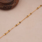 Sleek antique gold mangalsutra bracelet
