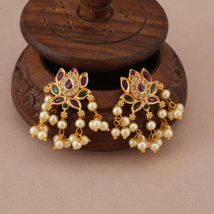 Stunning multicolor diamond stone neckalce set