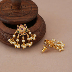 Stunning multicolor diamond stone neckalce set