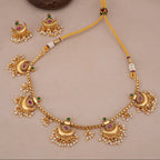 Beautiful pearl drop chand necklace set