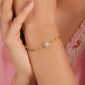 Cute elegant diamond mangalstura bracelet