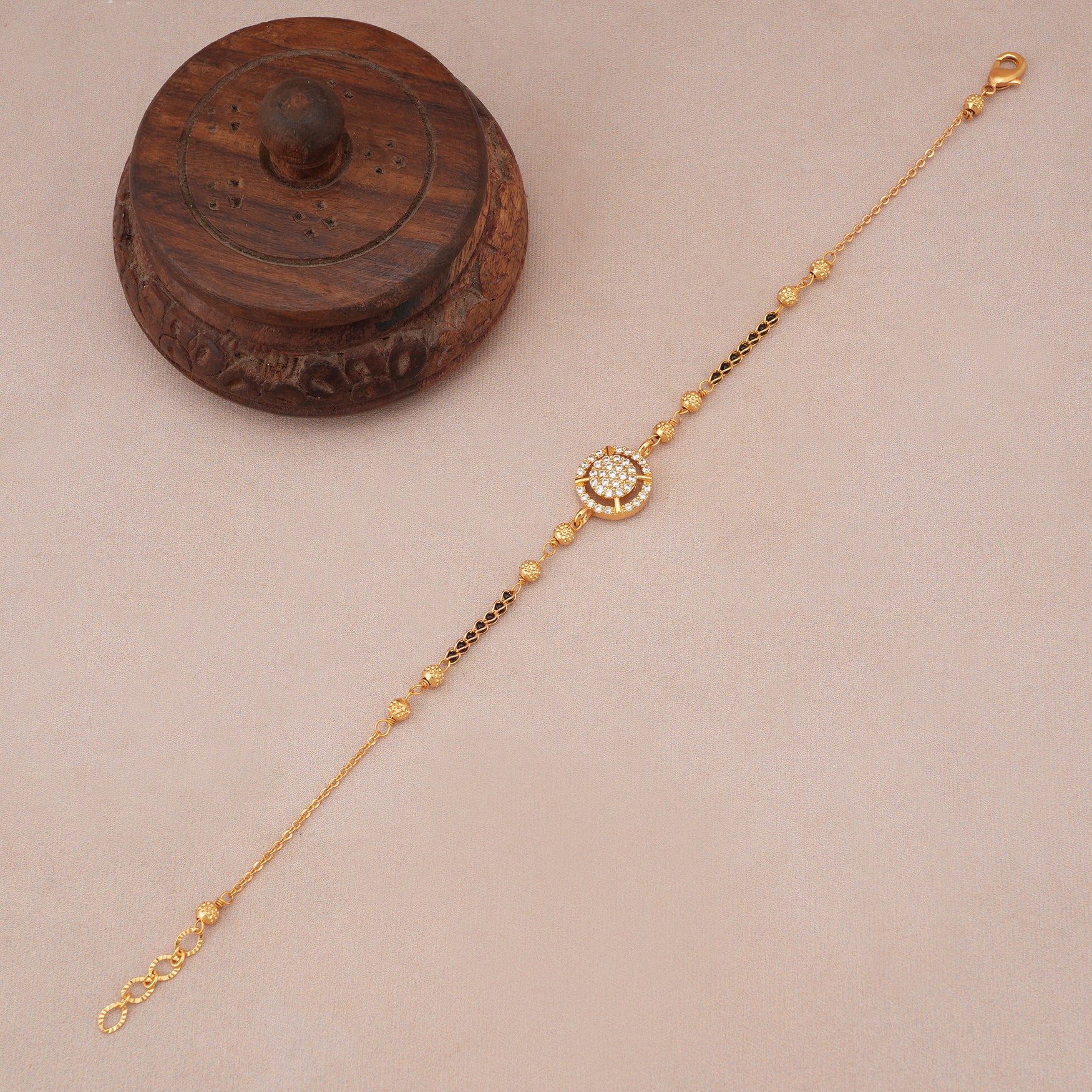 Cute elegant diamond mangalstura bracelet