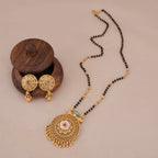 Stunning antique gold filigree stone mangalsutra set
