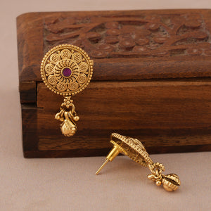 Stunning antique gold filigree stone mangalsutra set