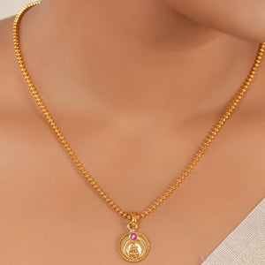 Cute elegant maa lakshmi pendant set I Temple Jewellery