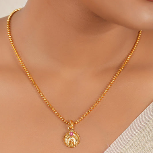 Cute elegant maa lakshmi pendant set I Temple Jewellery
