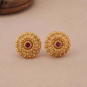 Amazing antique gold carved pendant set