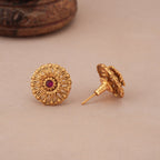 Amazing antique gold carved pendant set