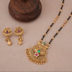 Stunning ball drop antique gold mangalsutra set