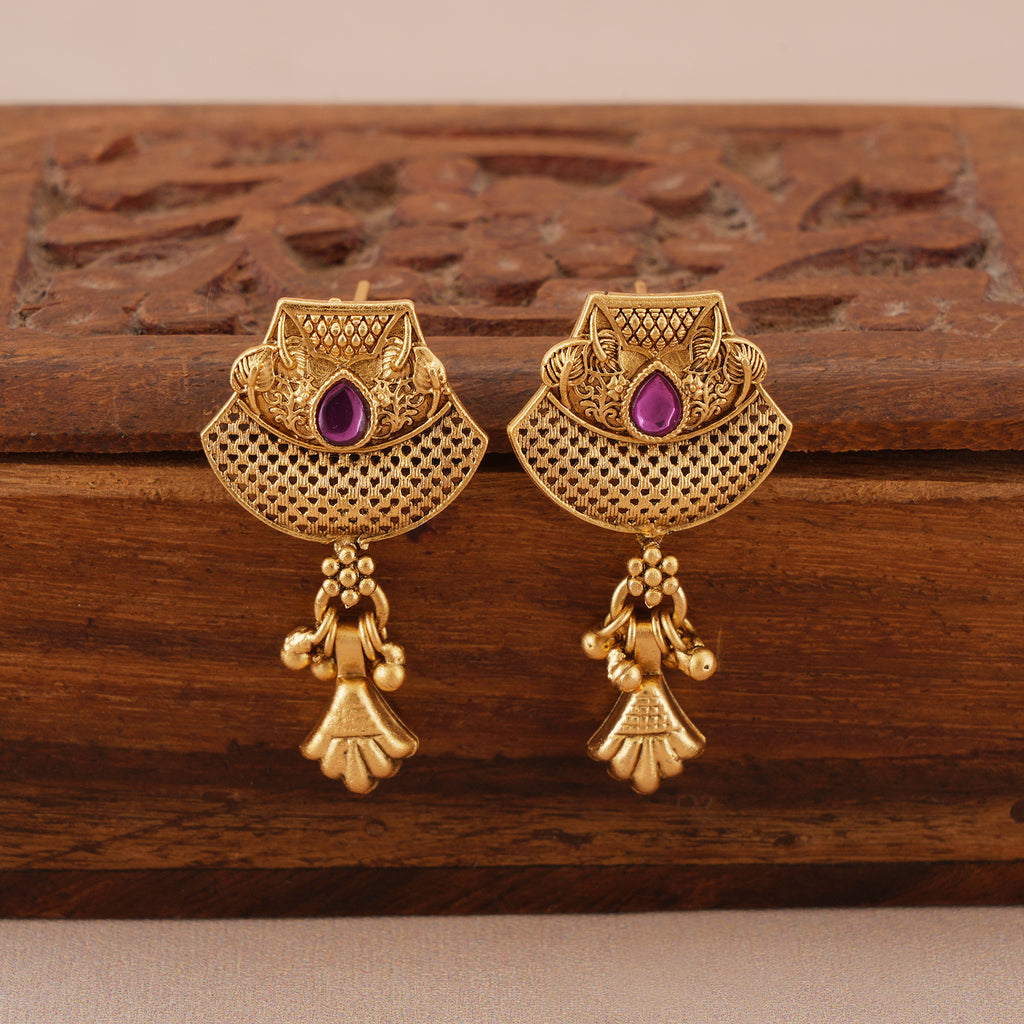 Stunning ball drop antique gold mangalsutra set