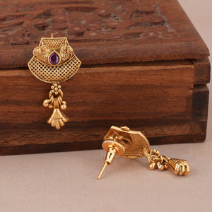 Stunning ball drop antique gold mangalsutra set