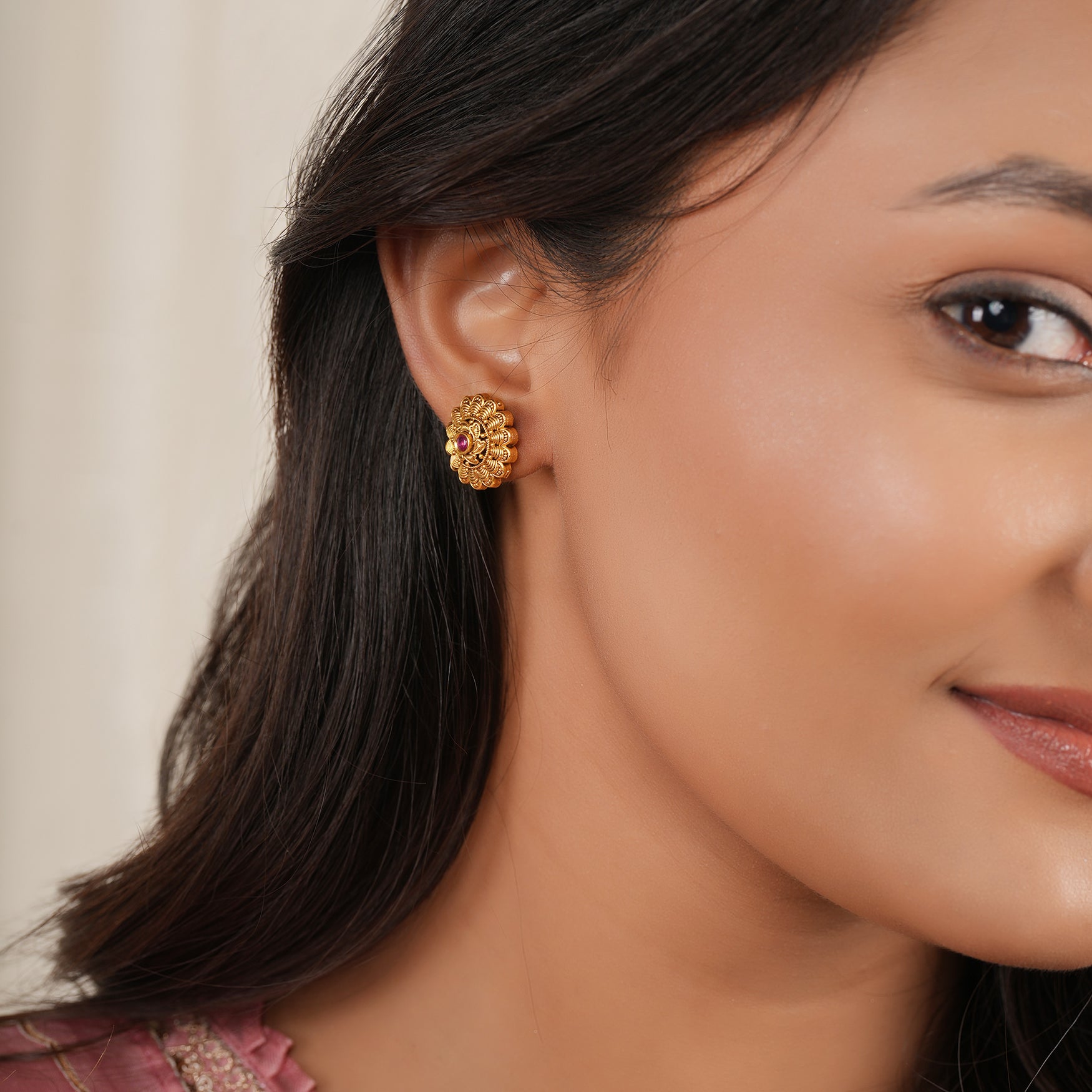 Stunning antique gold padmika raj hasli necklace set