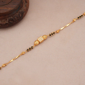 Cute gold plated mangalsutra bracelet