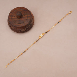 Cute gold plated mangalsutra bracelet