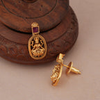 Elegant maa lakshmi multicolor stone neckalce set I Temple Jewellery