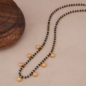 Elegant diamond ball gold plated mangalstura