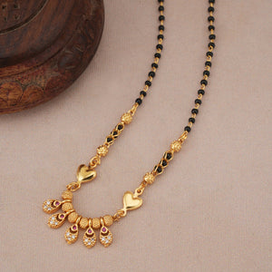 Sleek beautiful gold plated diamond mangalsutra