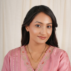 Sleek beautiful gold plated diamond mangalsutra