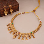 Stunning antique gold ball necklace set