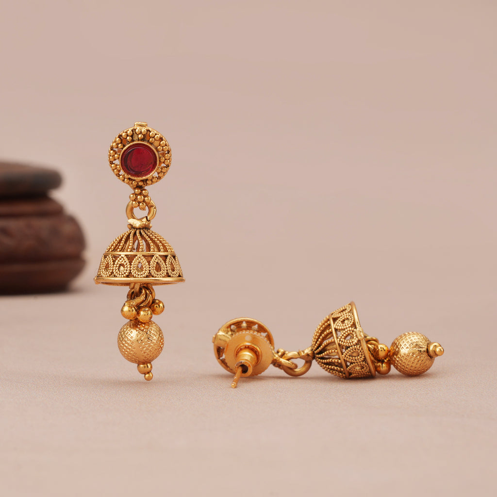 Stunning antique gold ball necklace set