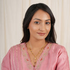 Elegant stone drop gold plated mangalsutra