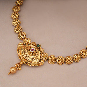 Beautiful antque gold stone necklace with earring